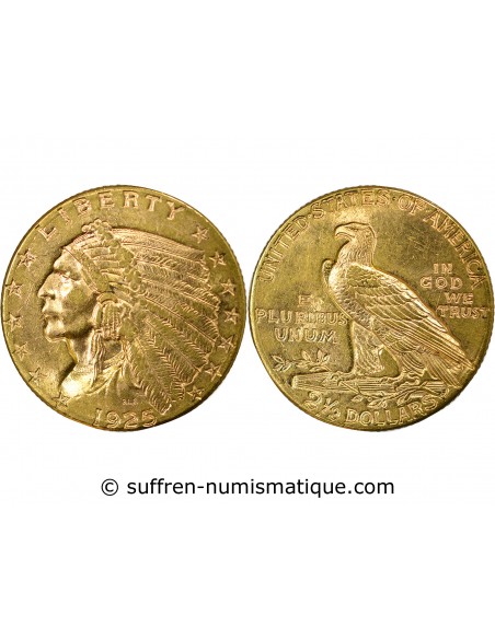 ETATS-UNIS, TETE D'INDIEN - 2 1/2 DOLLARS OR 1925 D DENVER