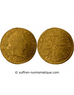 Louis XIV 1/2 louis d'or Or 1702 T Nantes