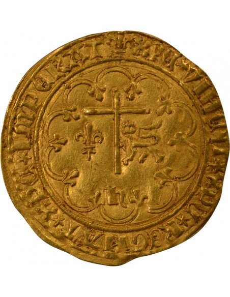 Henry VI Lancaster 1 salut d'or Or 1423 C Saint-Lô