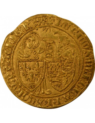 Henry VI Lancaster 1 salut d'or Or 1423 C Saint-Lô