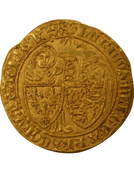 Henry VI Lancaster 1 salut d'or Or 1423 C Saint-Lô