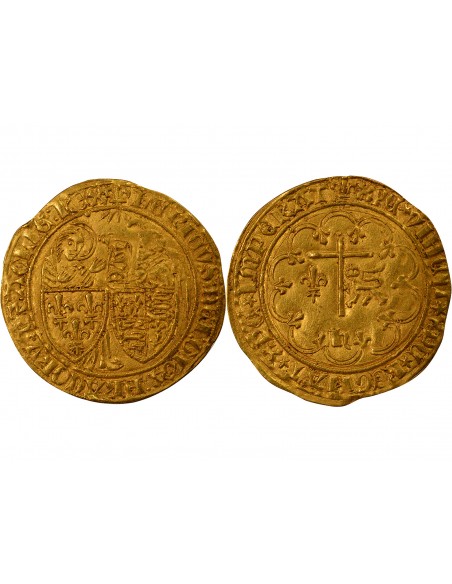 Henry VI Lancaster Salut d'or Or 1423 C Saint-Lô