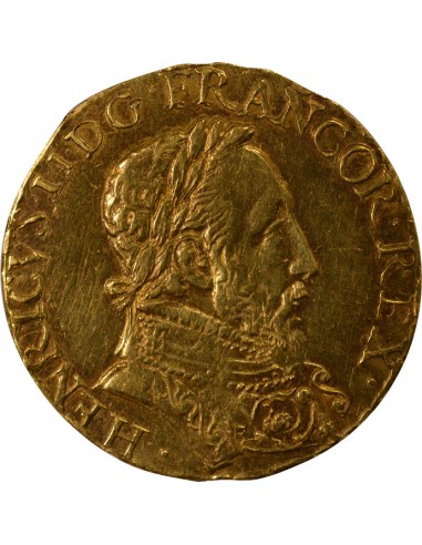 CHARLES IX, AU NOM DE HENRI II - DOUBLE HENRI D'OR, 3e type - 1561 B ROUEN