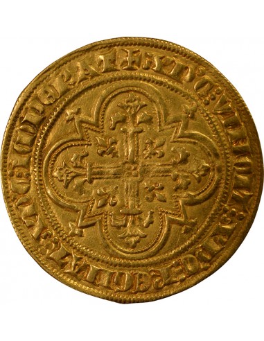 PHILIPPE IV LE BEL - DENIER D'OR A LA MASSE, 1er EMISSION - 1296-1310