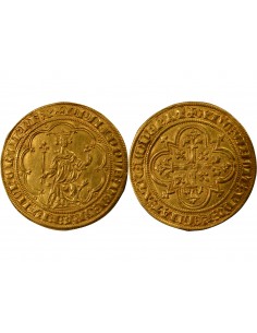 PHILIPPE IV LE BEL - DENIER D'OR A LA MASSE, 1er EMISSION - 1296-1310 2