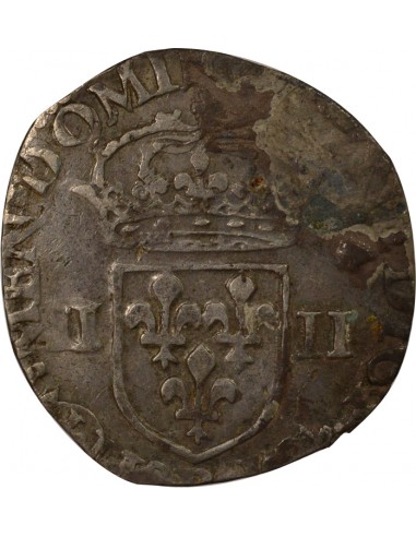 Henri III 1/4 écu Argent 1588 B Rouen