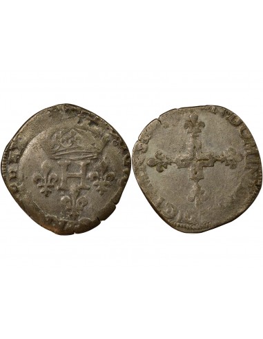 Henri III Double Sol Parisis Billon 1583? N Montpellier