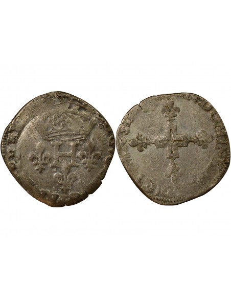 Henri III Double Sol Parisis Billon 1583? N Montpellier