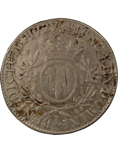 Louis XV 1 écu Argent 1727 L Bayonne