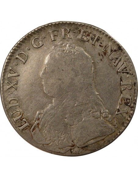 Louis XV 1 écu Argent 1727 L Bayonne