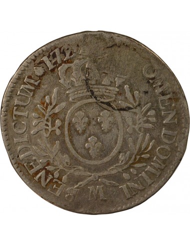 Louis XV 1 écu Argent 1726-1729 M Toulouse
