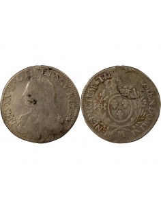 Louis XV Ecu aux branches d'olivier Argent 1726-1729 M Toulouse 2