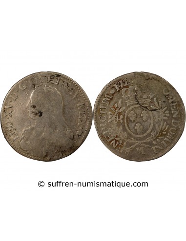 Louis XV 1 écu Argent 1726-1729 M Toulouse