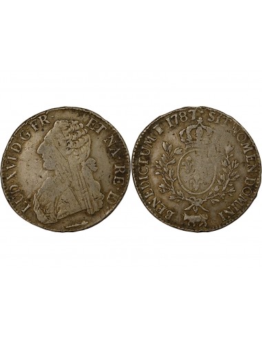 LOUIS XVI - ECU DE BEARN, AUX BRANCHES D'OLIVIER - 1787, PAU