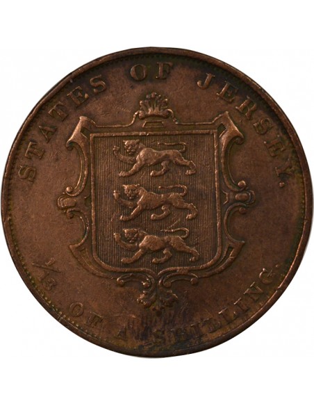 Jersey Victoria, Reine 1/13 shilling Cuivre 1861