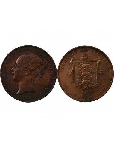Jersey Victoria, Reine 1/13 shilling Cuivre 1861