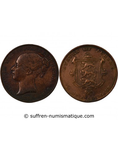 Jersey Victoria, Reine 1/13 shilling Cuivre 1861
