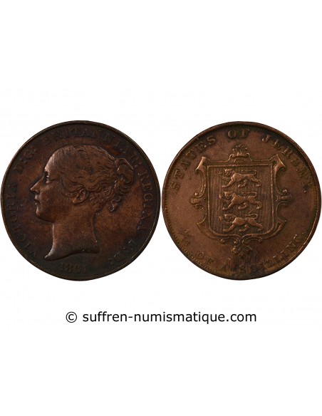Jersey Victoria, Reine 1/13 shilling Cuivre 1861