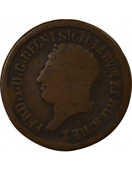 Royaume des Deux-Siciles Ferdinand I des Deux-Siciles 8 Tornesi Cuivre 1817