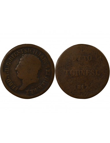 Royaume des Deux-Siciles Ferdinand I des Deux-Siciles 8 Tornesi Cuivre 1817