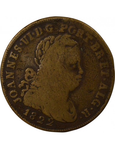 Portugal Jean VI du Portugal 40 reis Bronze 1822 Lisbonne
