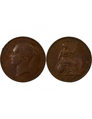 Royaume-Uni Victoria, Reine 1 penny Cuivre 1843 Londres