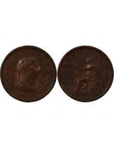 Royaume-Uni George III, Roi de Grande-Bretagne et d´Irlande 1 penny Cuivre 1807 Londres 2