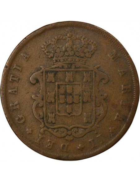 Portugal Maria II 10 reis Cuivre 1842 Lisbonne