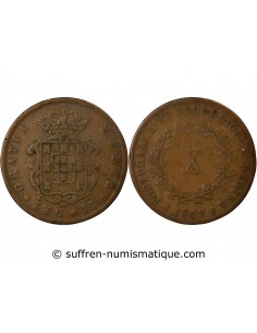 Portugal Maria II 10 Reis Cuivre 1842 Lisbonne