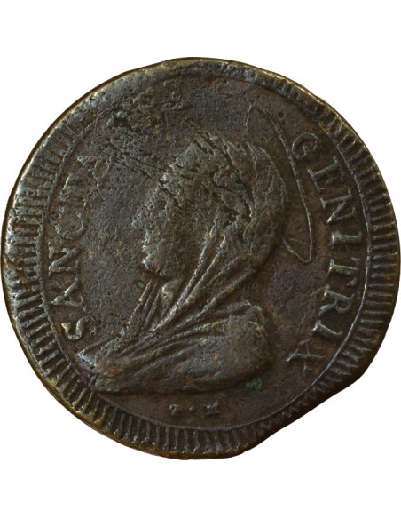 Vatican Pape Pie VI 5 baiocchi Cuivre 1797