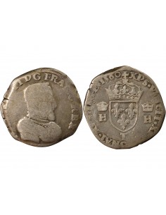 Henri II 1 teston Argent 1560 T Nantes 2