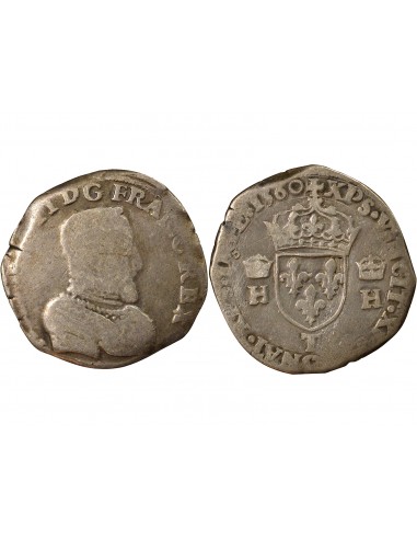 Henri II 1 teston Argent 1560 T Nantes