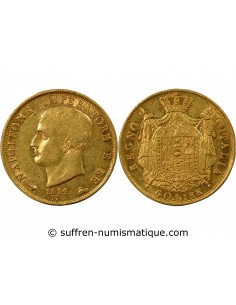 ITALIE, NAPOLEON﻿ 1er - 40 LIRE OR 1814 M MILAN