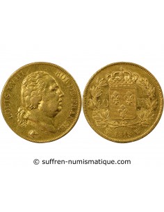 40 FRANCS OR LOUIS XVIII 1818 W LILLE