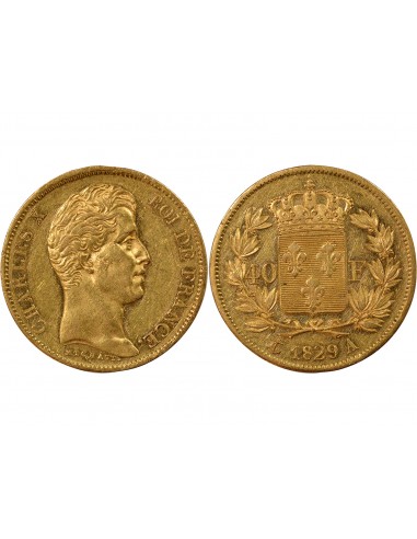 CHARLES X﻿ - 40 FRANCS OR 1829 A PARIS﻿