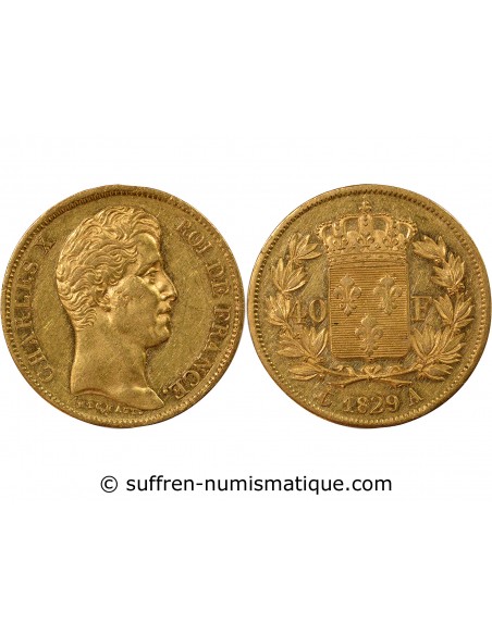 CHARLES X﻿ - 40 FRANCS OR 1829 A PARIS﻿