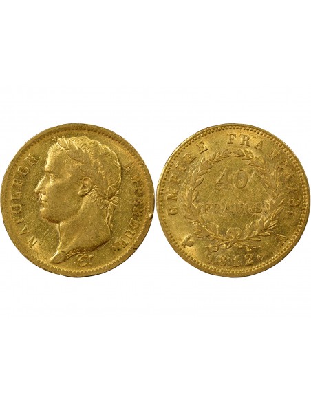 NAPOLEON Ier﻿ - 40 FRANCS OR TETE LAUREE 1812 A PARIS﻿
