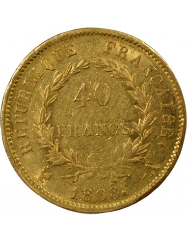 NAPOLEON Ier﻿ - 40 FRANCS OR 1808 A PARIS﻿