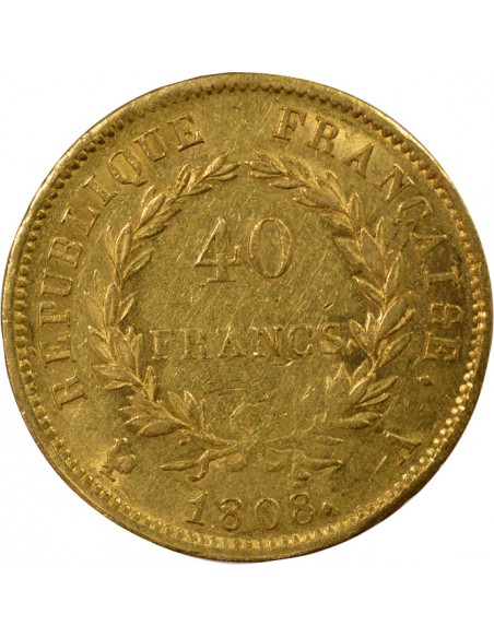 NAPOLEON Ier﻿ - 40 FRANCS OR 1808 A PARIS﻿