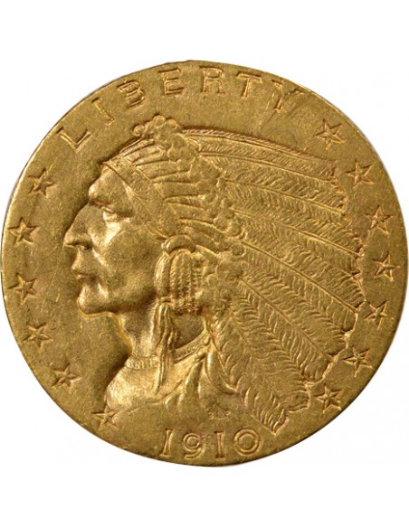 Etats Unis d'Amérique 2,5 Dollars Or 1910 Philadelphie