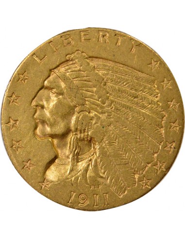 Etats Unis d'Amérique 2,5 Dollars Or 1911 Philadelphie