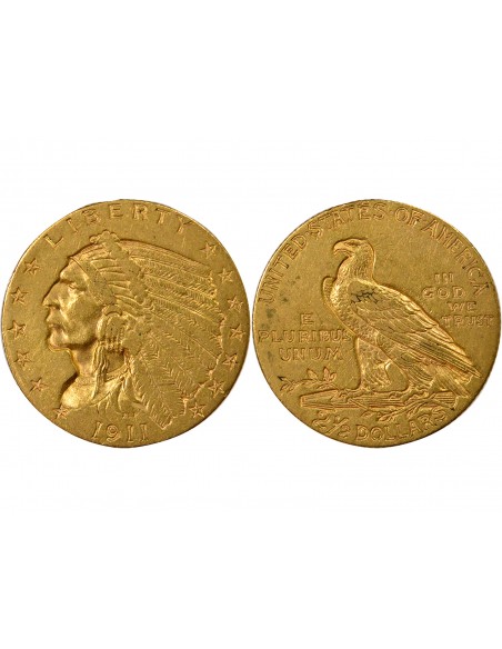 Etats Unis d'Amérique 2,5 Dollars Or 1911 Philadelphie