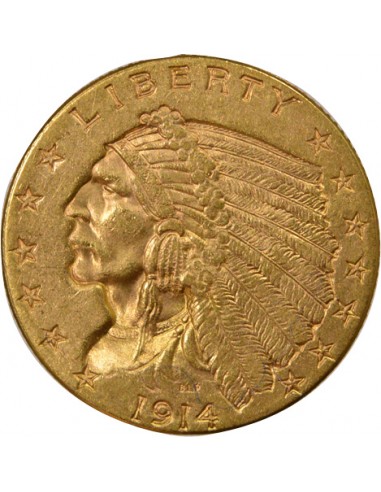 Etats Unis d'Amérique 2,5 Dollars Or 1914 Philadelphie