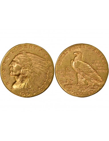 Etats Unis d'Amérique 2,5 Dollars Or 1914 Philadelphie