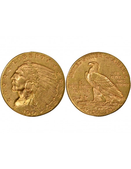 Etats Unis d'Amérique 2,5 Dollars Or 1914 Philadelphie