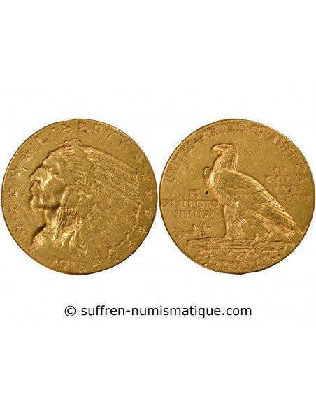 Etats Unis d'Amérique 2,5 dollars Or 1915 Philadelphie