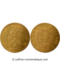 ITALIE, VICTOR-EMMANUEL II - 10 LIRE OR 1863 T BN