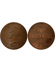 1 centime Bronze 1848 A Paris 2