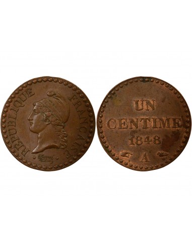 1 centime Bronze 1848 A Paris