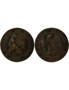 Napoléon III 1 centime Bronze 1857 W Lille 2